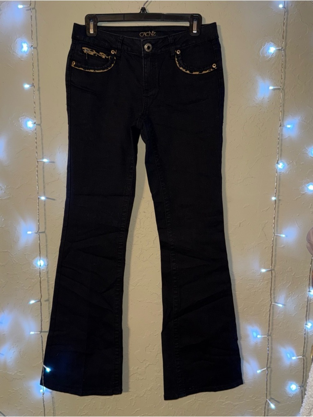 Cache Bootcut Black Jeans